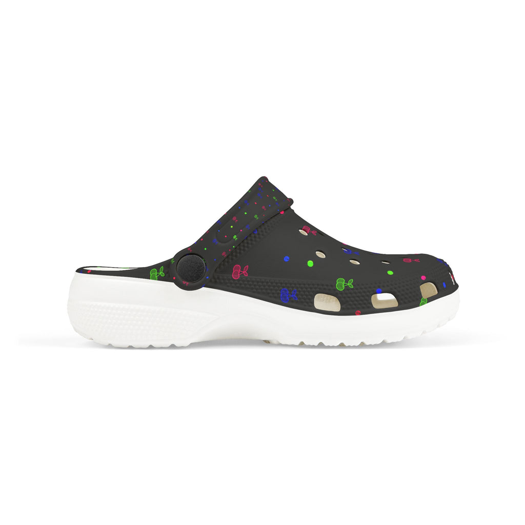 Kids' Black Confetti EVA Foam Clogs — Lightweight Slip-On Sandals for Boys & Girls