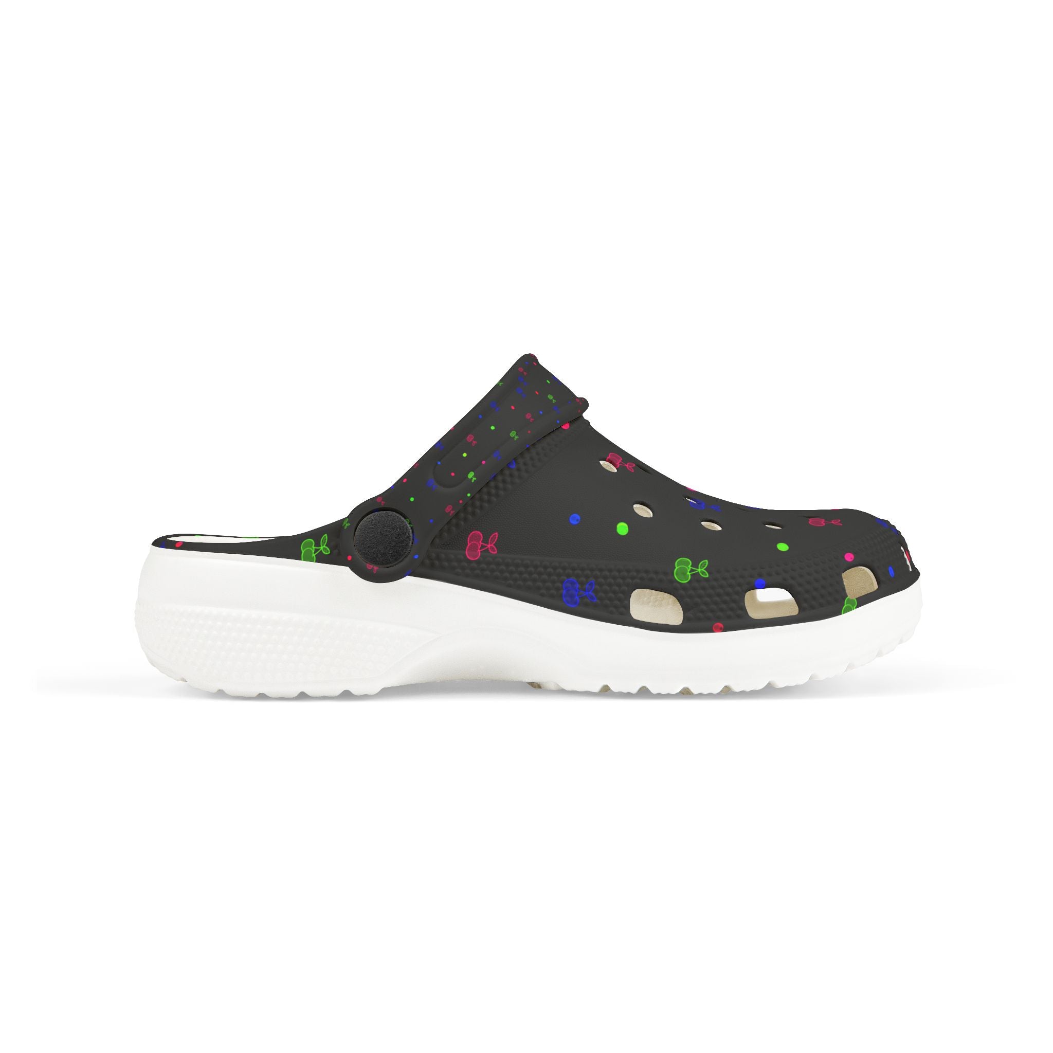 Kids' Black Confetti EVA Foam Clogs — Lightweight Slip-On Sandals for Boys & Girls