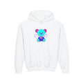 Kids Teddy Bear Hoodie – Cute Blue/Purple Bear Graphic Sweatshirt for Toddlers & Kids
