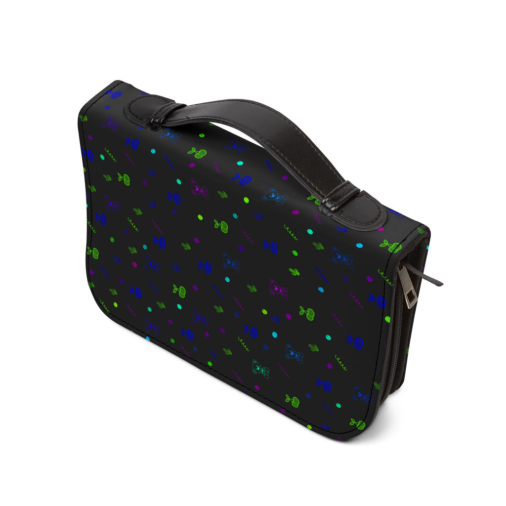 Bible Cover — Neon Confetti Pattern Zippered Bible Case