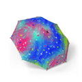 Foldable Umbrella - Colorful Watercolor Butterfly Print, Semi-Automatic Compact Rain Umbrella