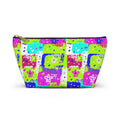 Floral Patchwork Accessory Pouch — Bright Zipper Makeup Bag