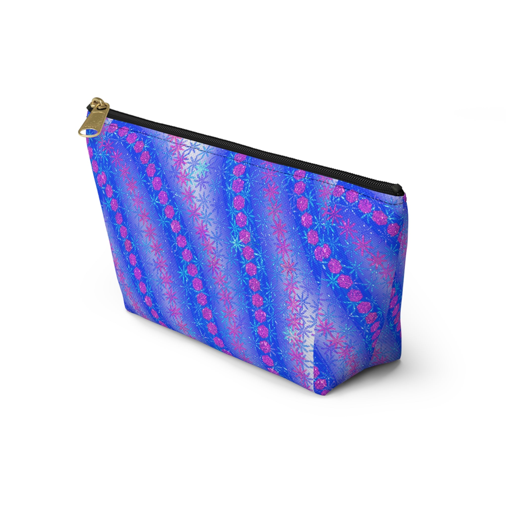 Blue Pink Starburst Accessory Pouch