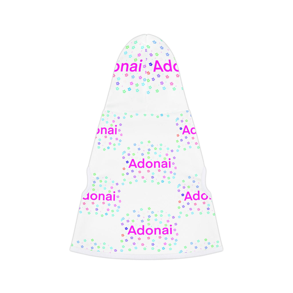 Pet Hoodie — Personalized "Adonai" Confetti Hooded Pet Shirt
