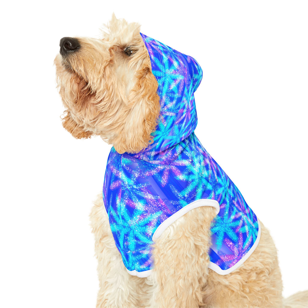 Blue Starburst Pet Hoodie — Cozy Winter Dog & Cat Hoodie