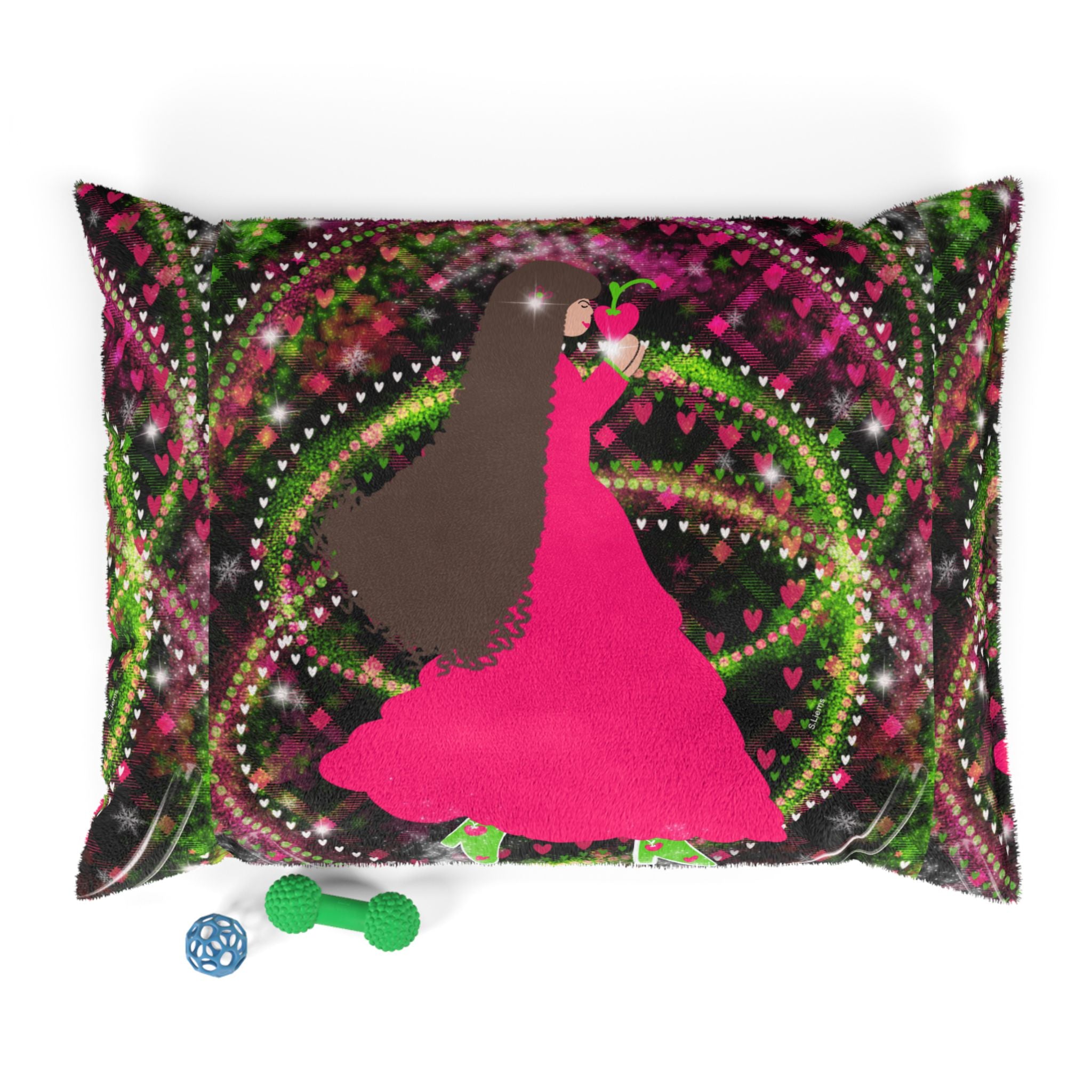 Princess Heart Pet Bed — Pink Fairy Tale Dog & Cat Cushion