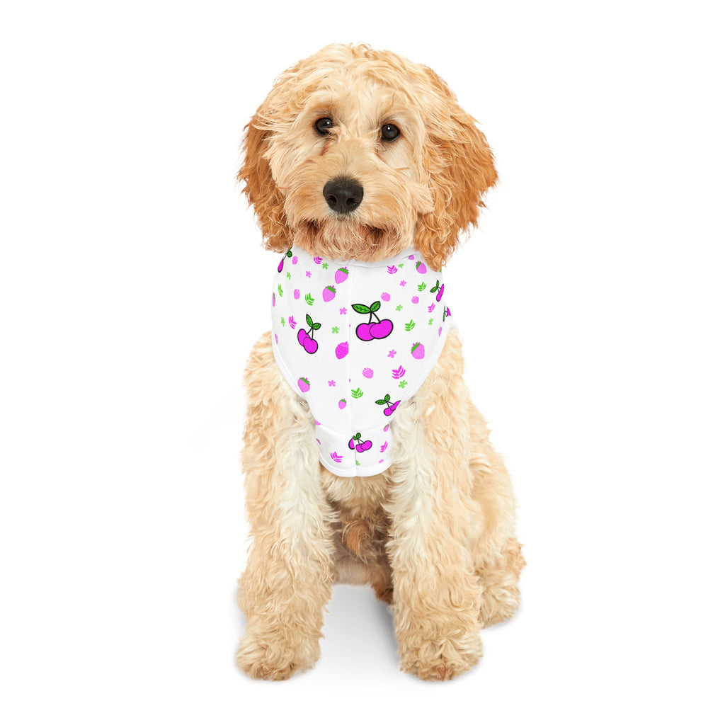 Cherry Pet Hoodie — Cute Pink Cherry Pattern Dog & Cat Hoodie