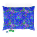 Blue Galaxy Paw-Print Pet Bed — Plush Dog & Cat Pillow