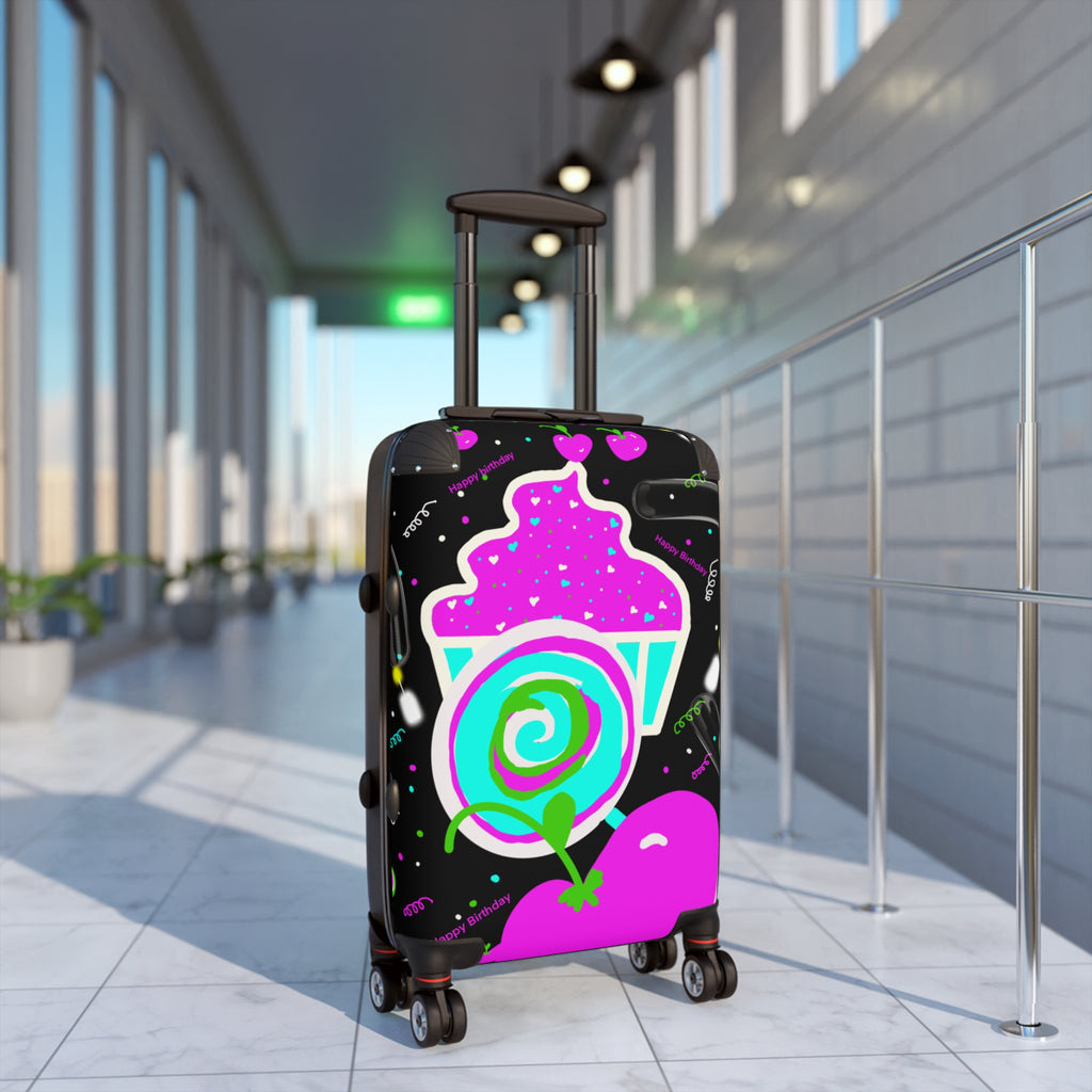 Sweet Treat Suitcase – Neon Cupcake & Lollipop Carry-On