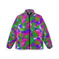 Colorful Abstract Floral Puffer Jacket
