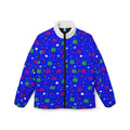 Puffer Jacket — Bright Floral Dot Print Women’s Winter Coat