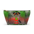 Accessory Pouch — Afro Girl Plaid Cosmetic Bag (Green & Red)