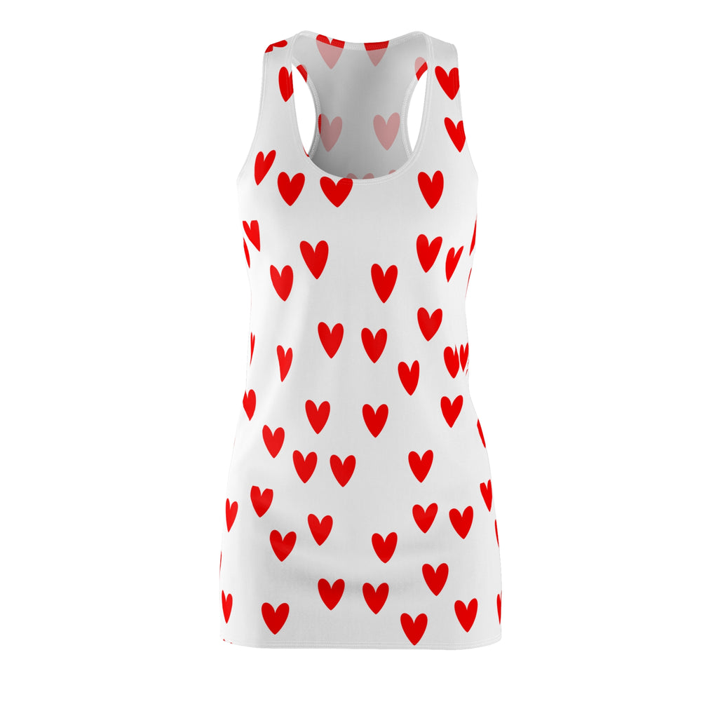 Racerback Dress — Red Heart Pattern All-Over Print (Valentine’s Day)