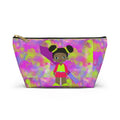 Colorful Kids Accessory Pouch — Cute Girl Illustration Cosmetic Bag