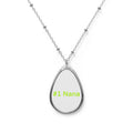 #1 Nana Oval Pendant Necklace — Personalized Teardrop Charm for Grandmother, Mother’s Day Gift