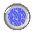 Compact Travel Mirror — Iridescent Blue-Purple Wave Pattern