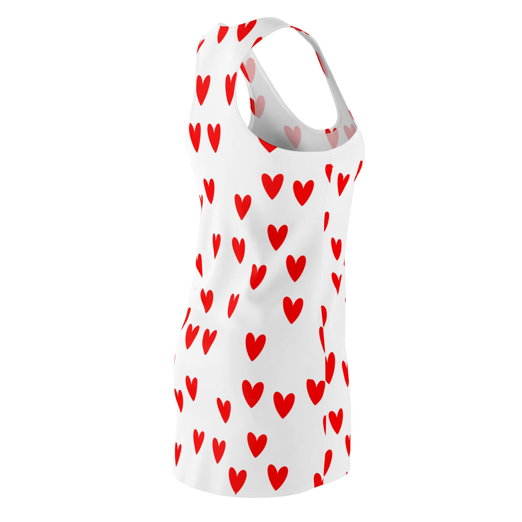 Racerback Dress — Red Heart Pattern All-Over Print (Valentine’s Day)
