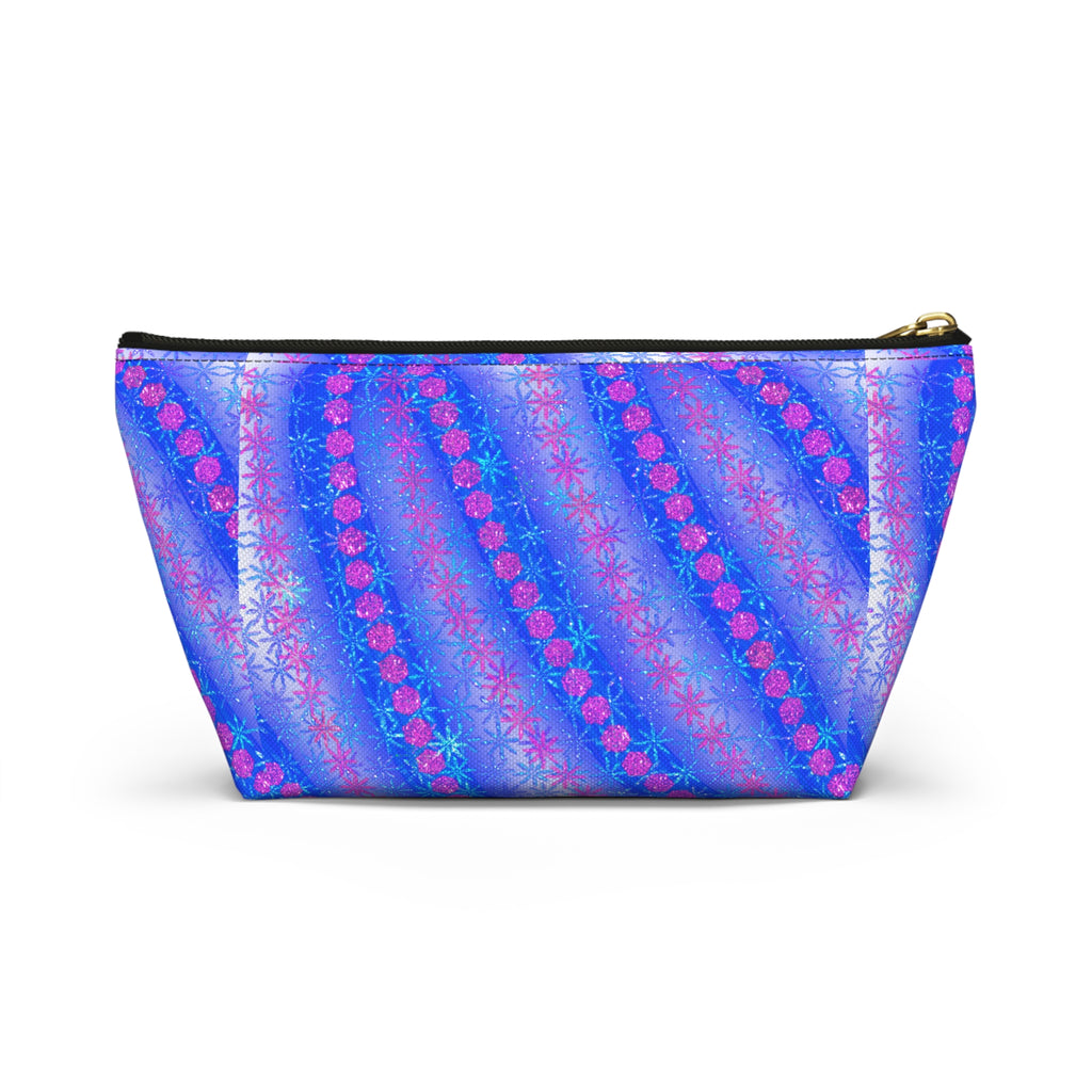 Blue Pink Starburst Accessory Pouch