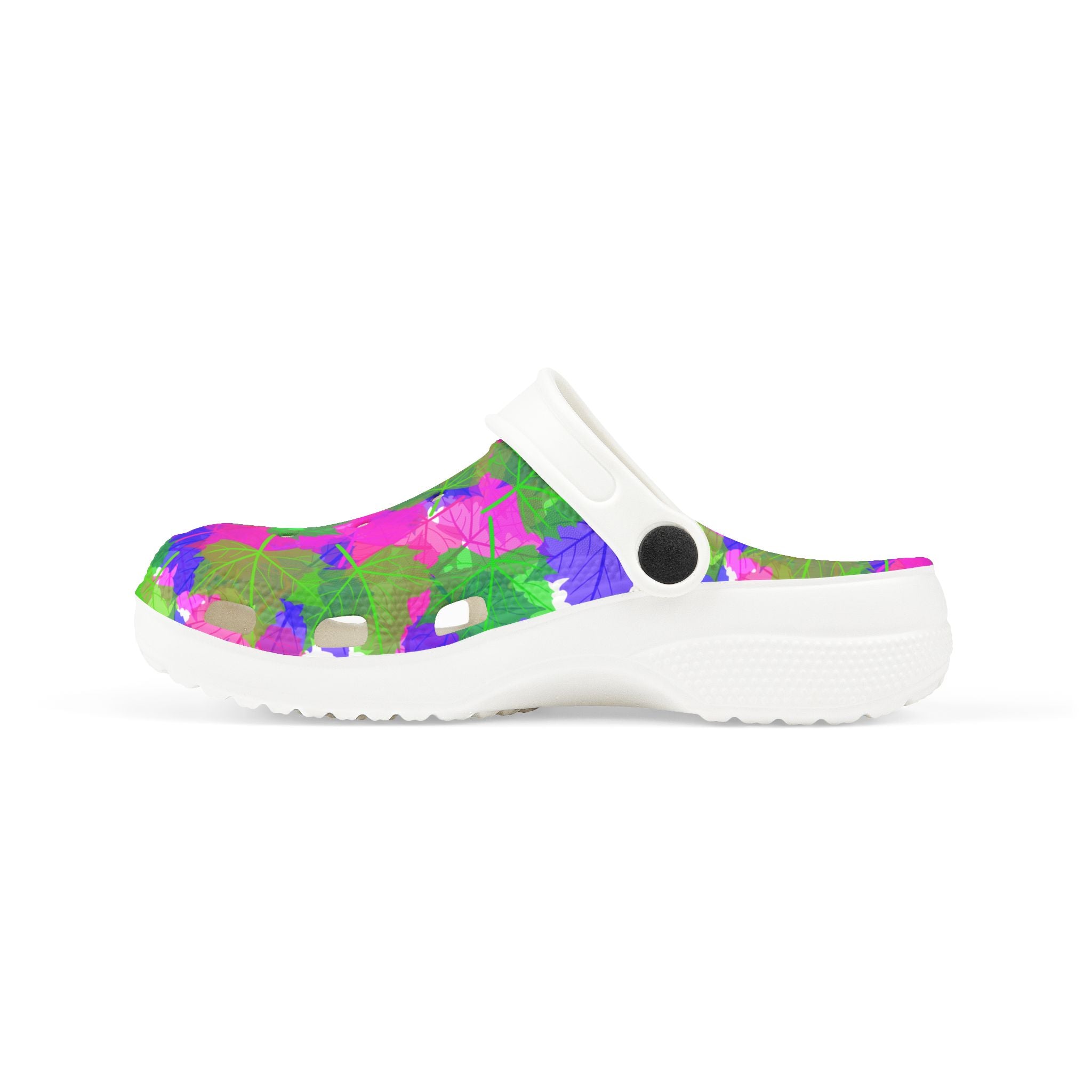 Kids Tie-Dye Splash Foam Clogs — Colorful Garden Pattern