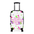 Psalm 103:1 Suitcase — Inspirational Floral Carry-On Travel Luggage