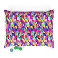 Colorful Confetti Pet Bed — Plush Dog & Cat Cushion