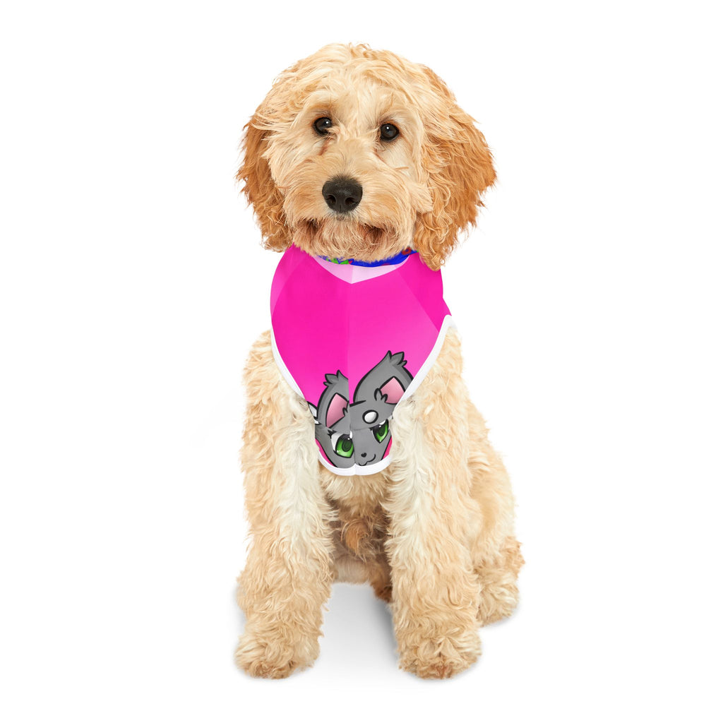 Pet Hoodie — Cute Grey Kitten Holding Heart Pink Dog/Cat Hoodie