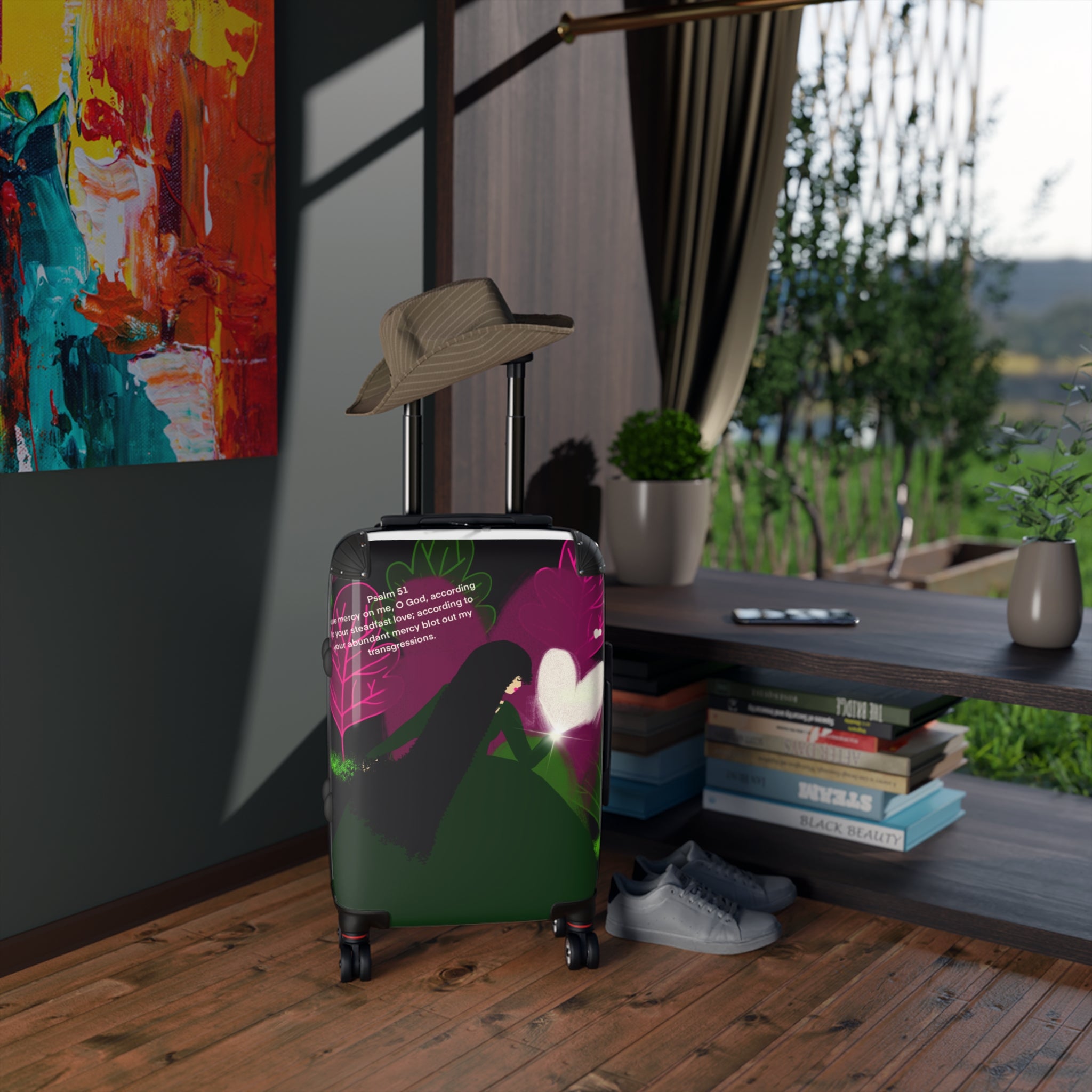 Romantic Nightscape Carry-On Suitcase — Heart & Garden Travel Luggage