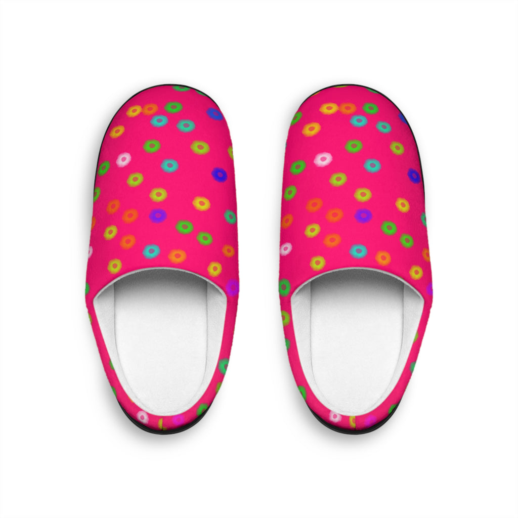Bright Polka Dot Women's Slippers — Cozy Indoor Bedroom & Lounge Shoes