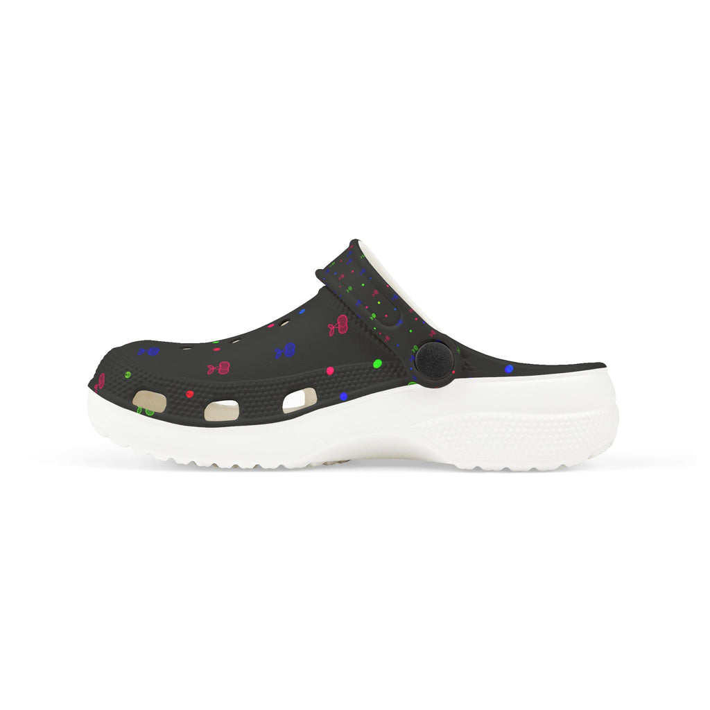Kids' Black Confetti EVA Foam Clogs — Lightweight Slip-On Sandals for Boys & Girls