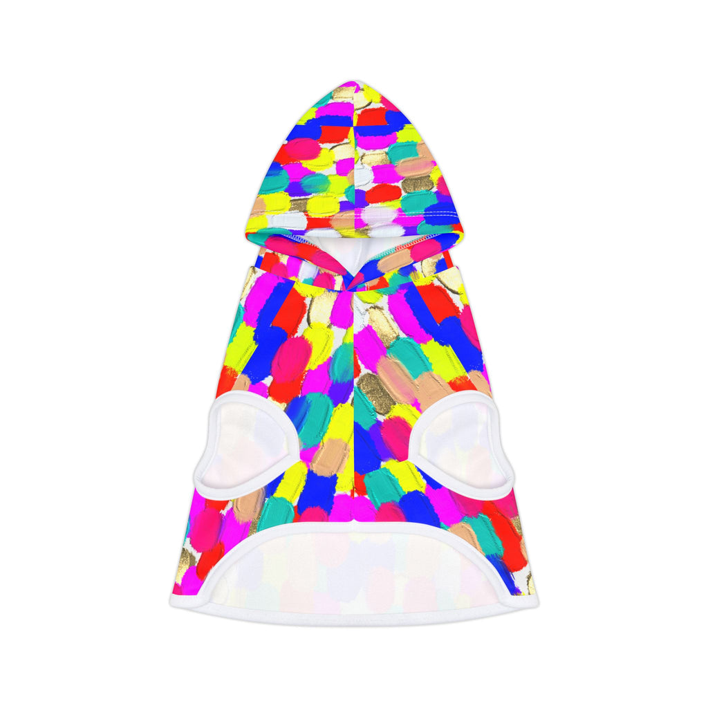Pet Hoodie — Colorful Brushstroke Print Dog Hoodie